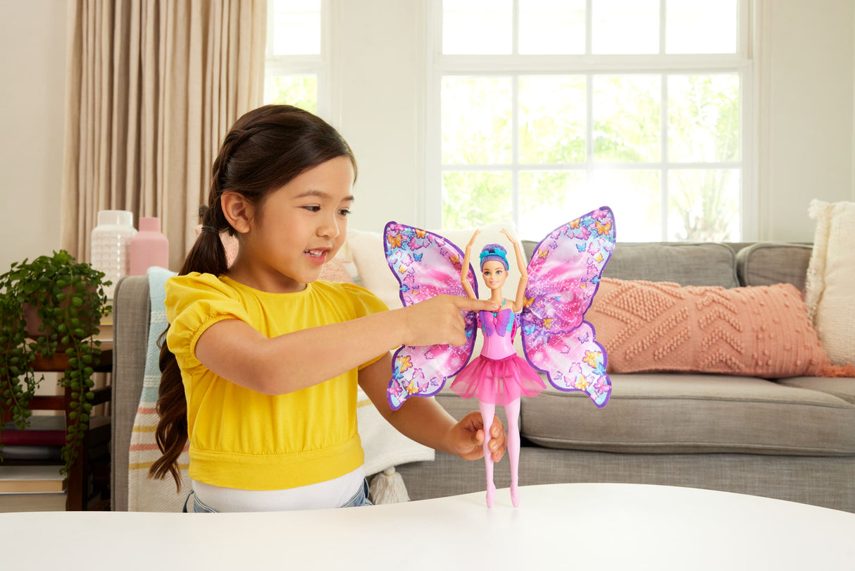 Barbie-De Danseuse a Papillon-Poupée transformation 2 en 1 HXJ10