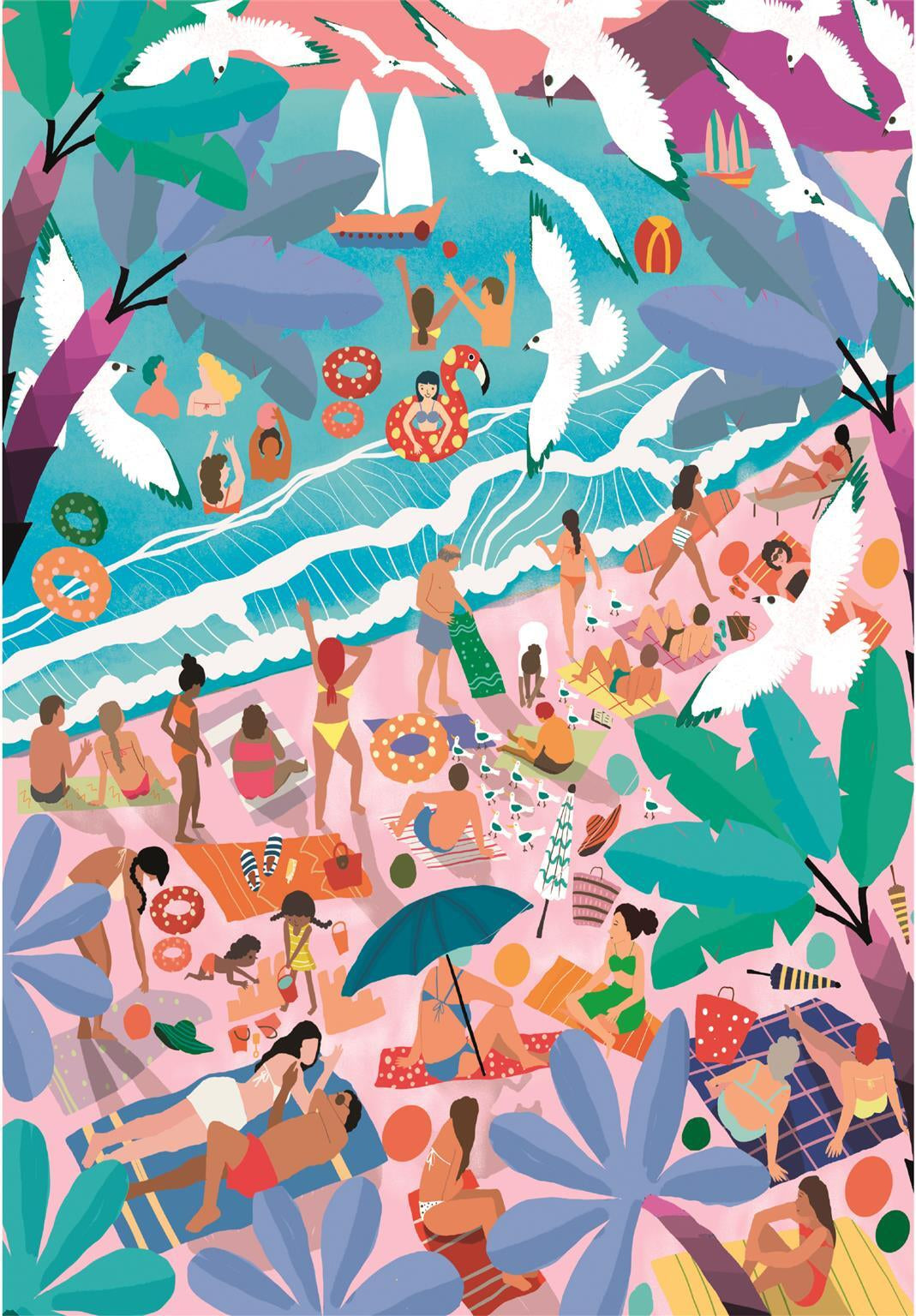 CLEMENTONI - Compact 1000 pieces - Sunday at the Beach