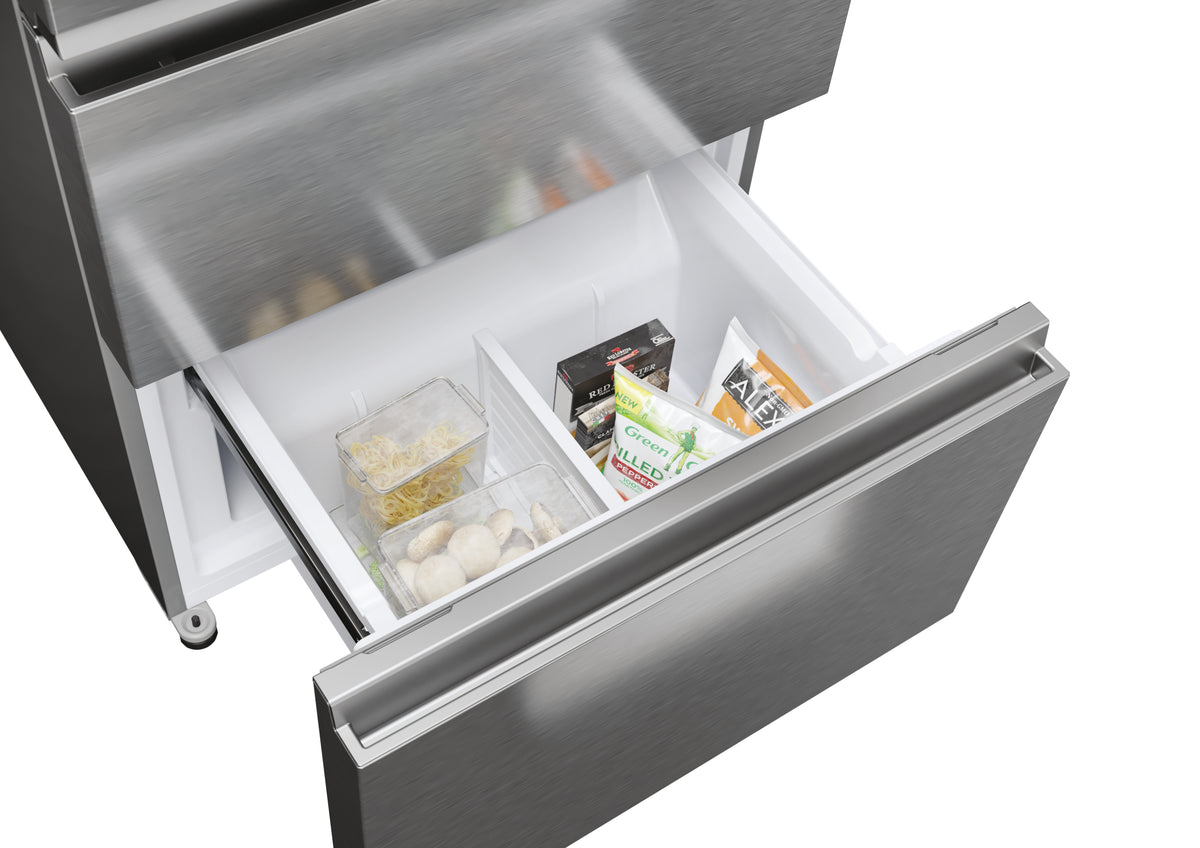 Réfrigérateur multi-portes - HAIER - HFR3718ENMM - Classe E - 402 L (262 + 140) - 37 dB - Inox