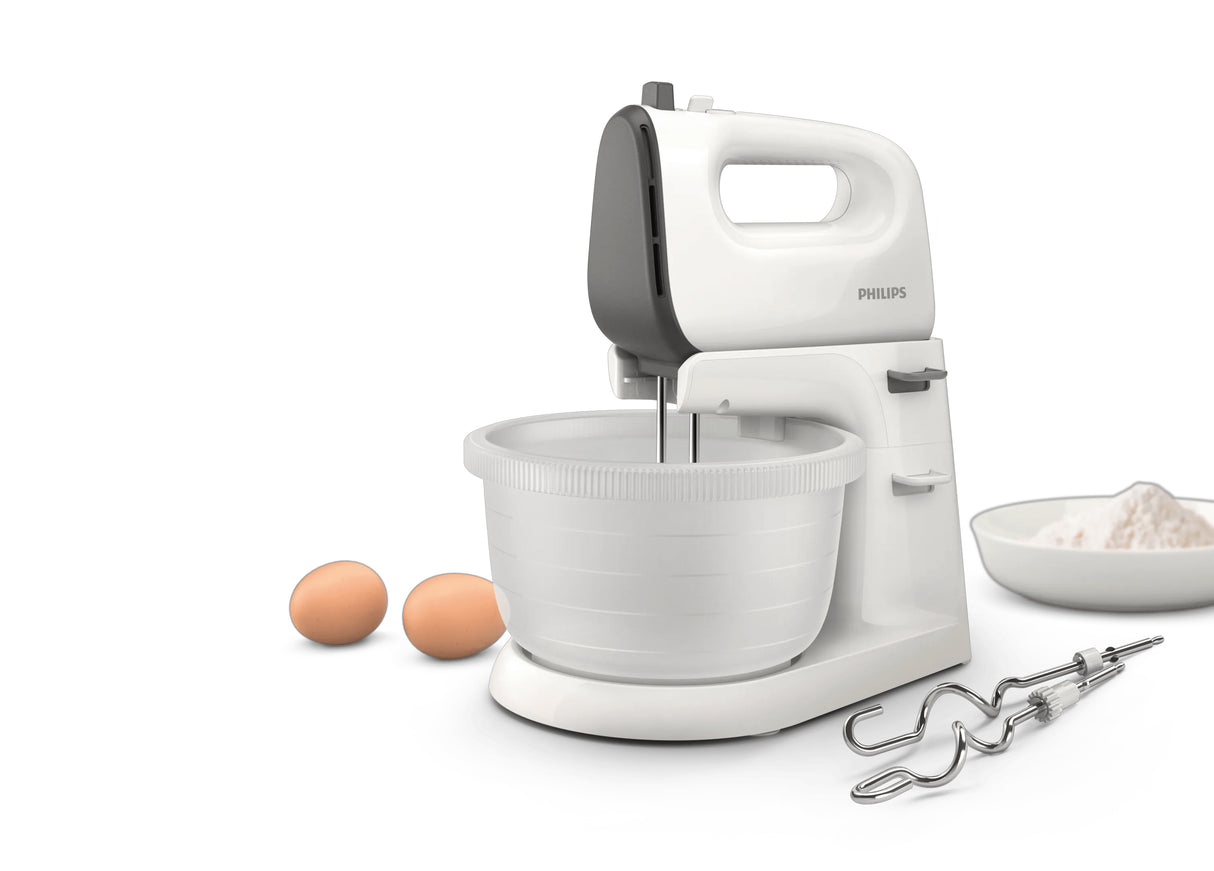 Batteur électrique - PHILIPS - HR3745/00 - Robot batteur mixeur Série 5000 - 500W - 5 vitesses - bol 3L - Blanc