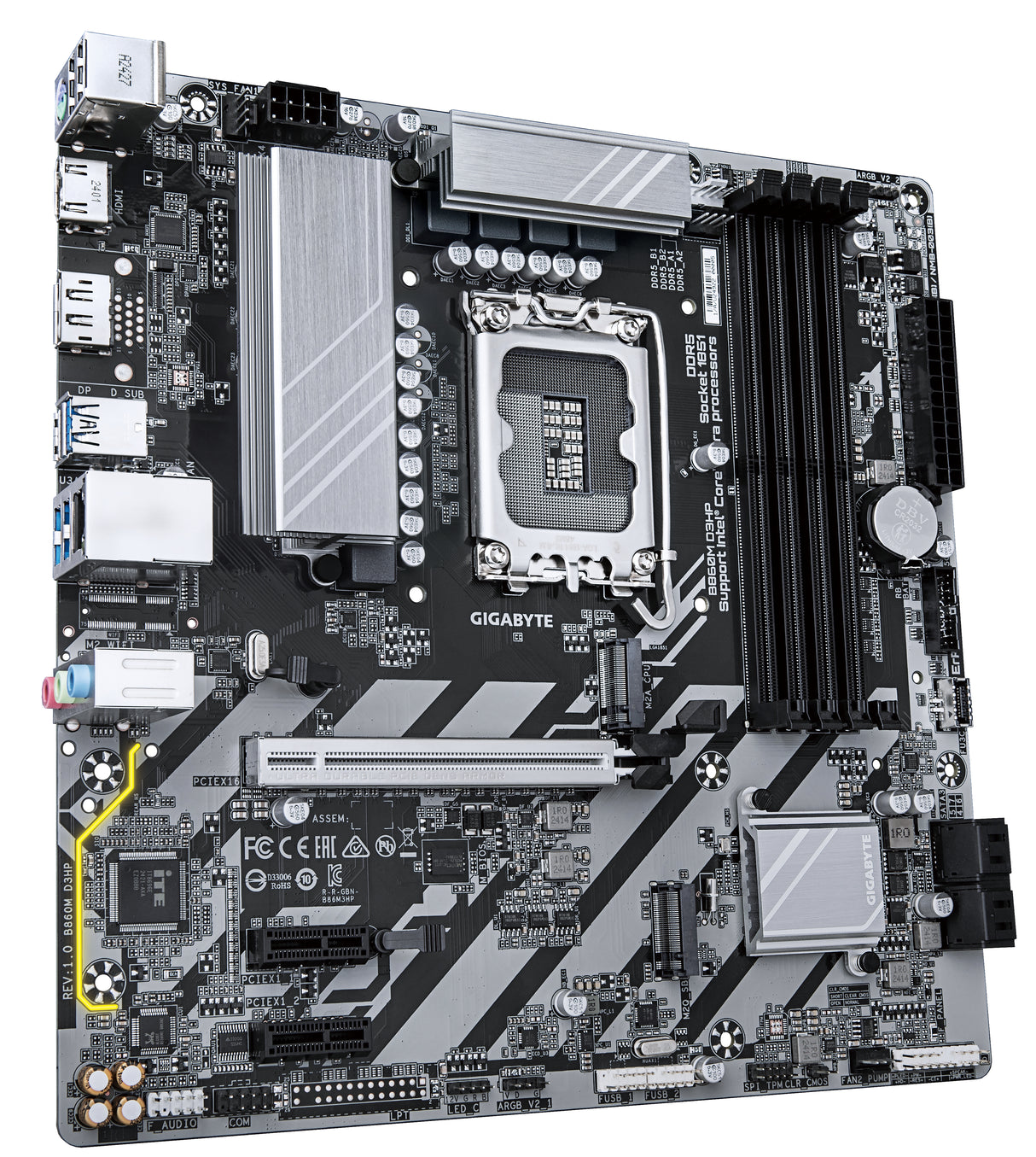 Carte mere - GIGABYTE - B860M D3HP - Format Micro-ATX - Chipset Intel B860 - DDR5
