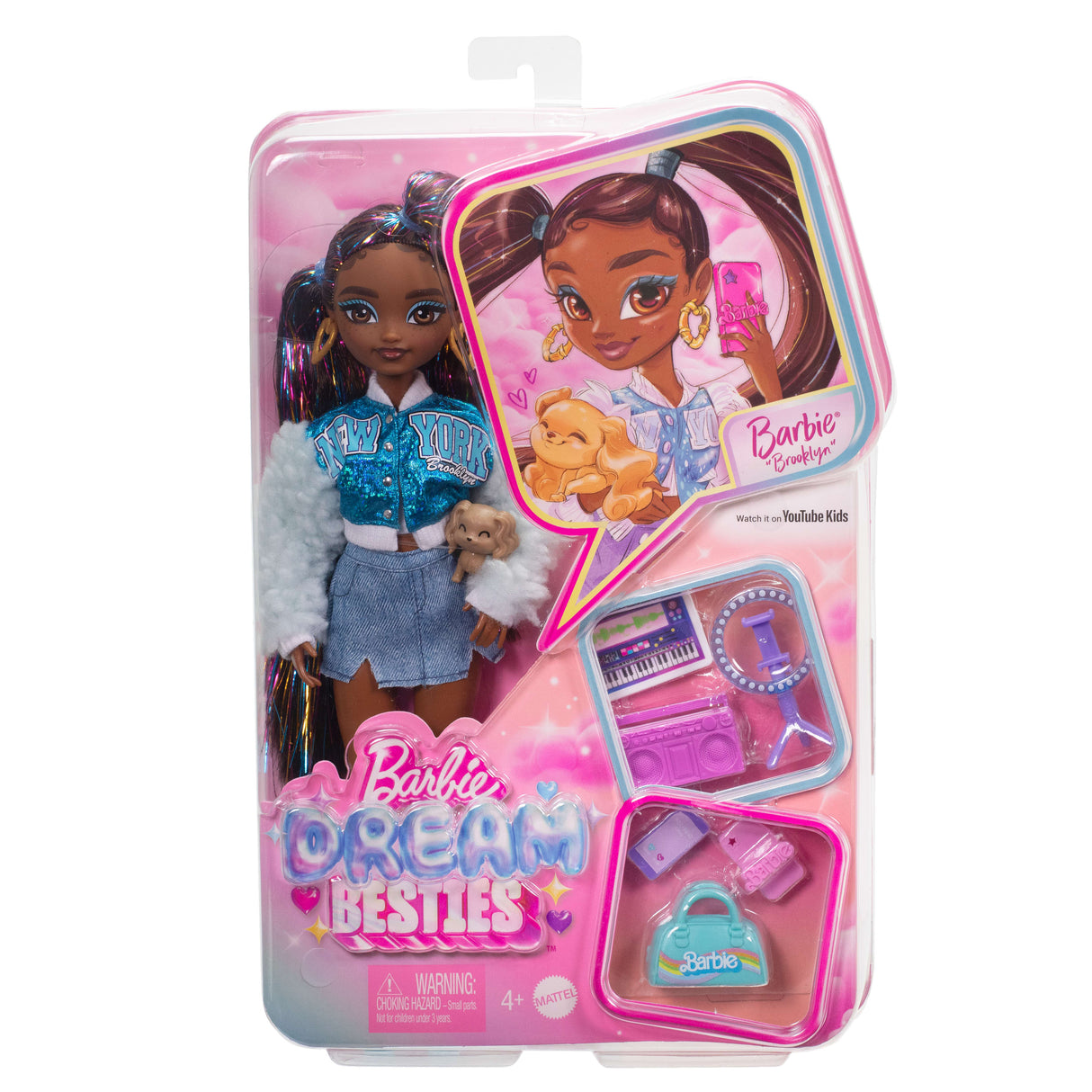 BARBIE équipe de Reve « Brooklyn »-Poupée et 8 accessoires - Barbie - HYC22