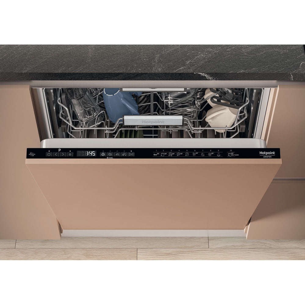 Lave-vaisselle tout encastrable HOTPOINT H7IHP40L - 15 couverts - 40 dB - Classe C - Maxi Space - tiroir a couverts