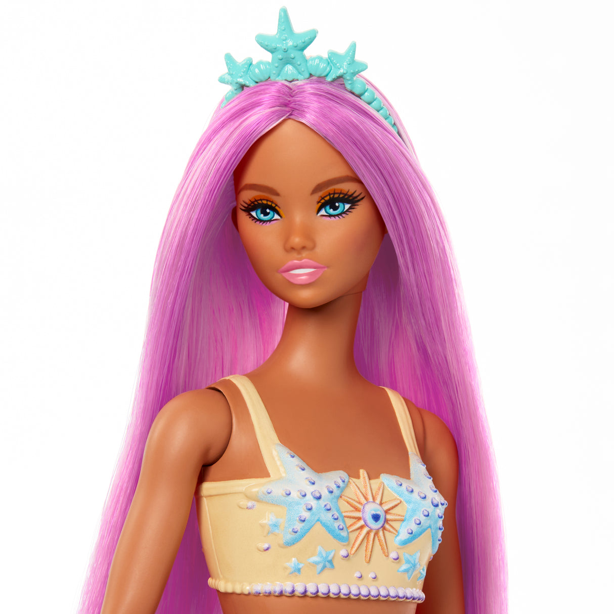 Barbie - Poupées Sirenes avec cheveux et nageoires colorés et serre-tete HRR05