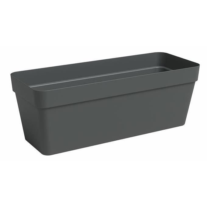 ARTEVASI Jardiniere - CAPRI - Plastique - Anthracite - Rectangulaire - L49,9 x P20 x H18,1cm