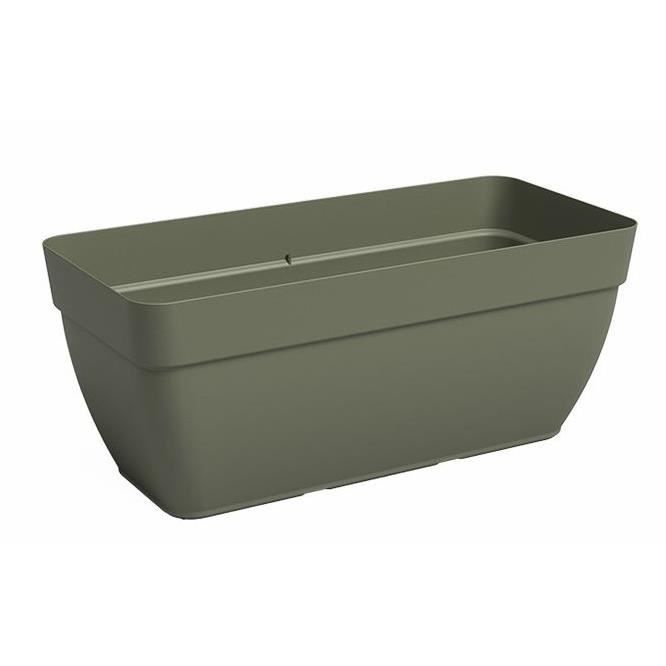 ARTEVASI Jardiniere - Plastique - Vert sec - Rectangulaire - L57,9 x P37 x H33,5cm