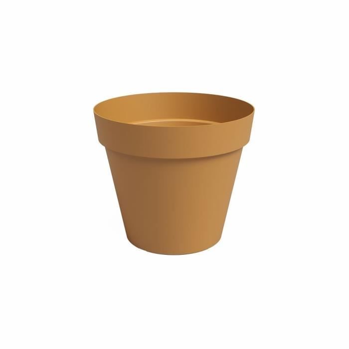 ARTEVASI Pot de fleur CAPRI - 40 ma - Jaune miel - L40 x P40 x H34,7 cm