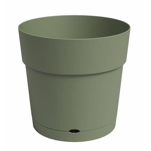 ARTEVASI Pot de fleur CAPRI - Large - Réserve d'eau - Vert Cendre - L39,1 x P39,1 x H37 cm