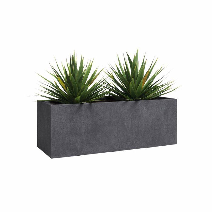 ARTEVASI Jardiniere - SYDNEY - Plastique - Anthracite - 80 cm - 57 L - Dimensions: 79.5x29.5x29.5 cm