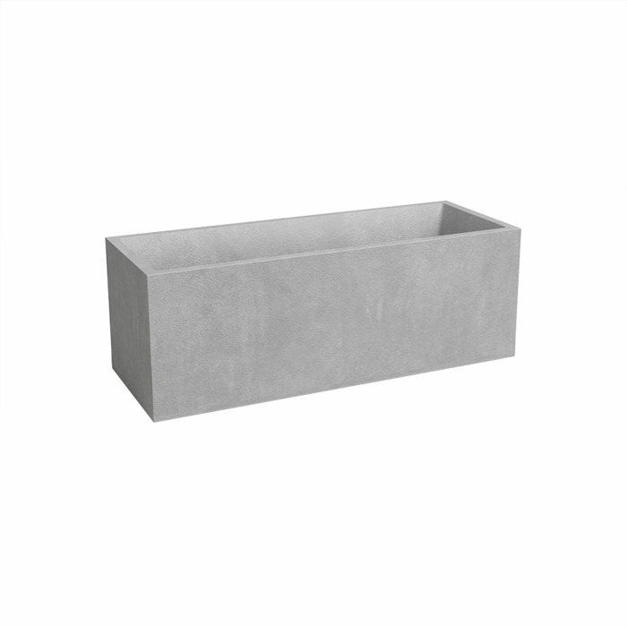 ARTEVASI Jardiniere - SYDNEY - Plastique - Gris Clair - 80 cm - 57 L - Dimensions: 79.5x29.5x29.5 cm