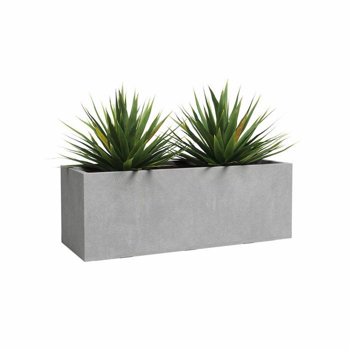ARTEVASI Jardiniere - SYDNEY - Plastique - Gris Clair - 80 cm - 57 L - Dimensions: 79.5x29.5x29.5 cm