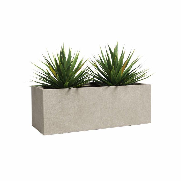 ARTEVASI Jardiniere - SYDNEY - Plastique - Creme - 100 cm - 98 L - Dimensions: 99.5x39.5x43 cm