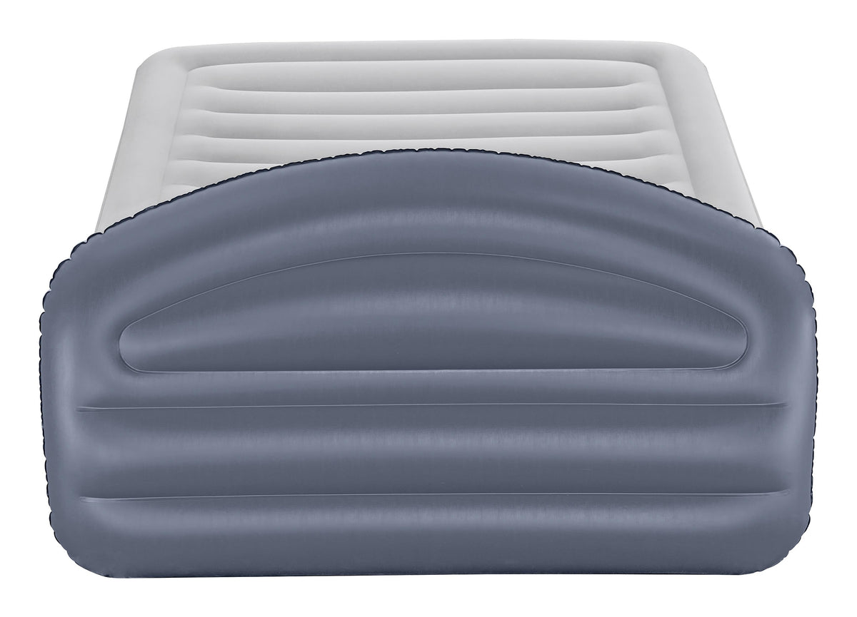 Matelas gonflable - BESTWAY - 671BD Queen - Pompe électrique intégrée - Tete de lit LoungeLux - Tritech durable