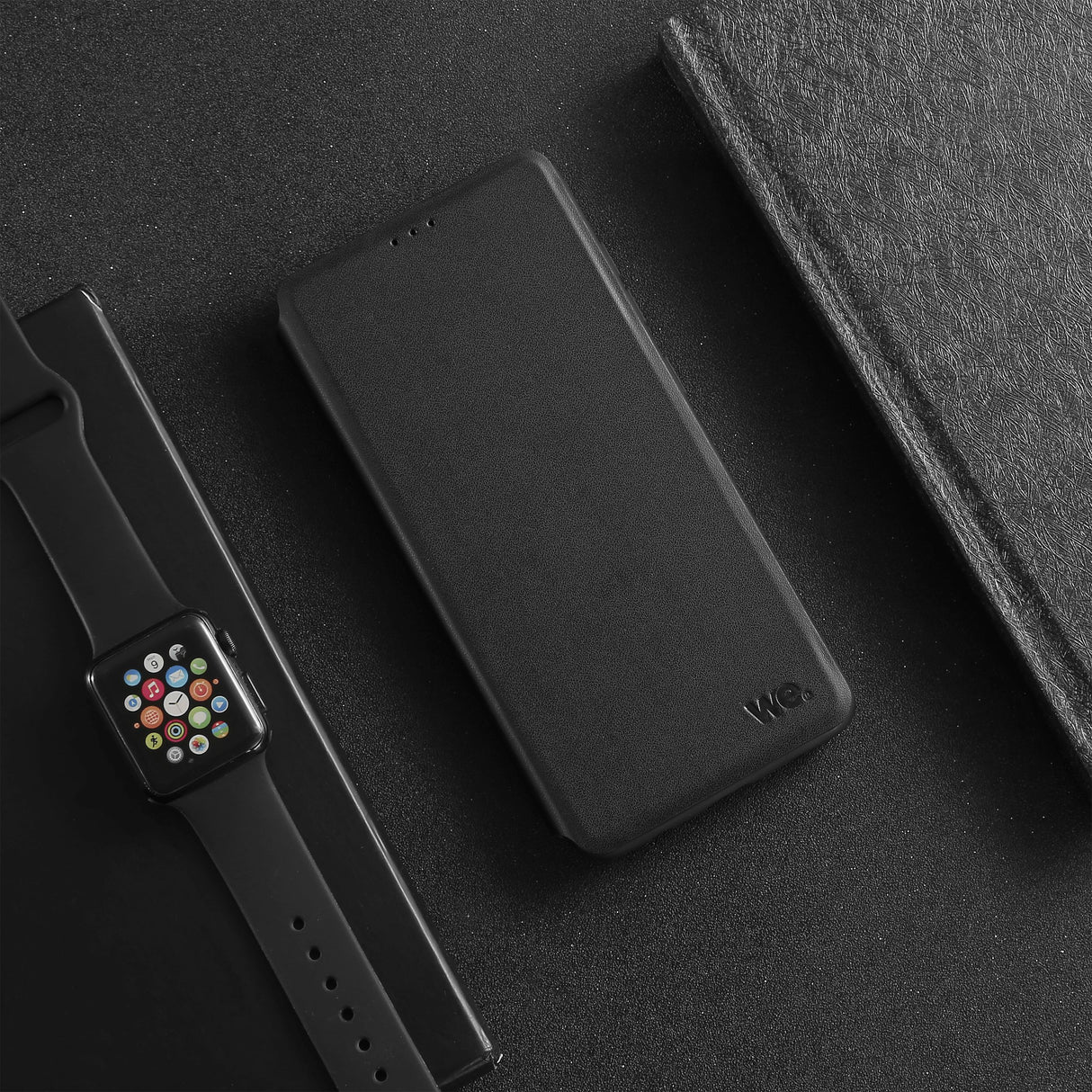 WE Etui folio MAGNETIQUE APPLE IPHONE 12 PRO MAX Noir