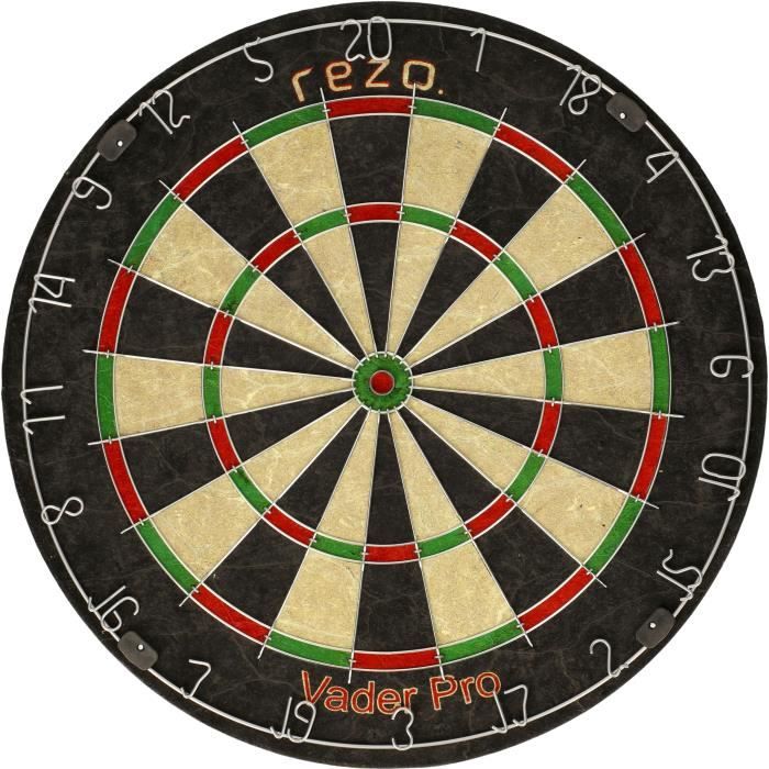 Jeu de fléchettes - VADER PRO - Set cible et 6 fléchettes inclus - Fibres de sisal - REZO