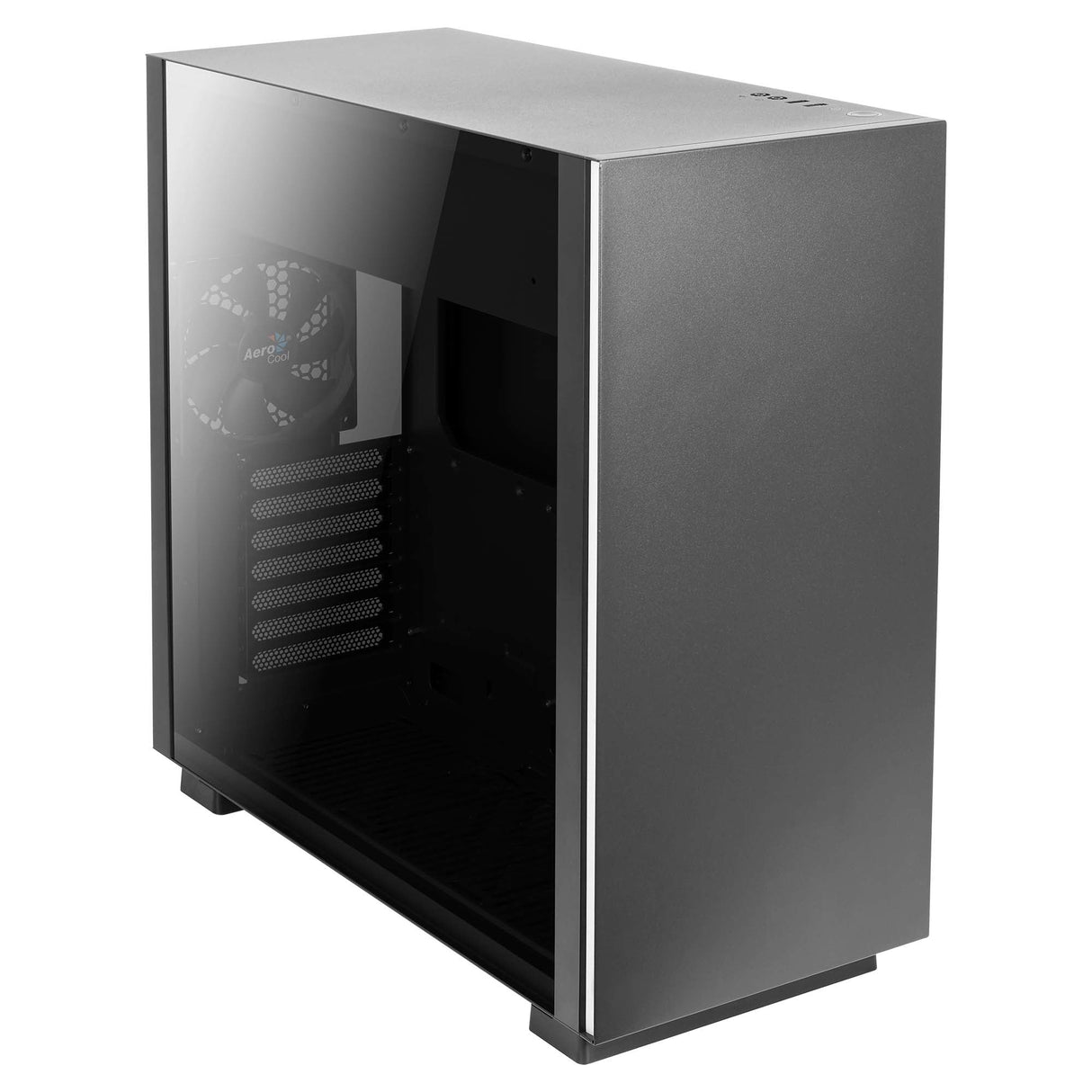 Boitier Moyen Tour ATX AeroCool Glo RGB avec panneau vitré (Noir)