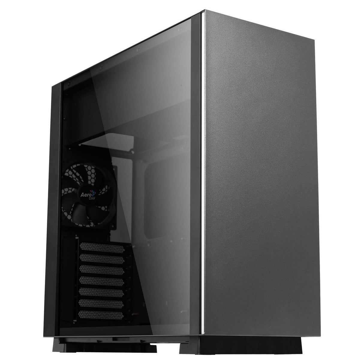 Boitier Moyen Tour ATX AeroCool Glo RGB avec panneau vitré (Noir)