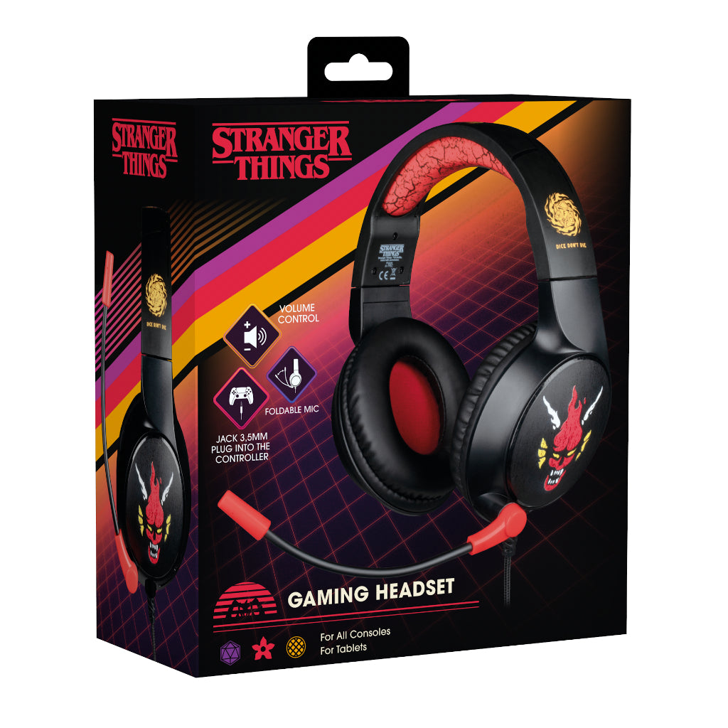 Casque gaming circum-aural - Filaire - Konix - Stranger Things - PC, PS5, Switch 2 et Xbox - Microphone - Câble 1,5 m