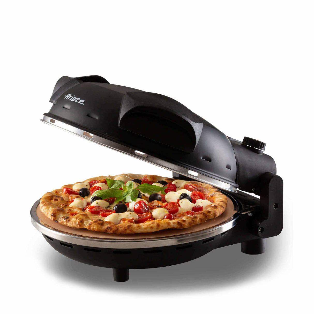 Pizza électrique ARIETE - 917 - Noir - Pierre réfractaire - 1200W - Diametre 33cm - Température max 400°C