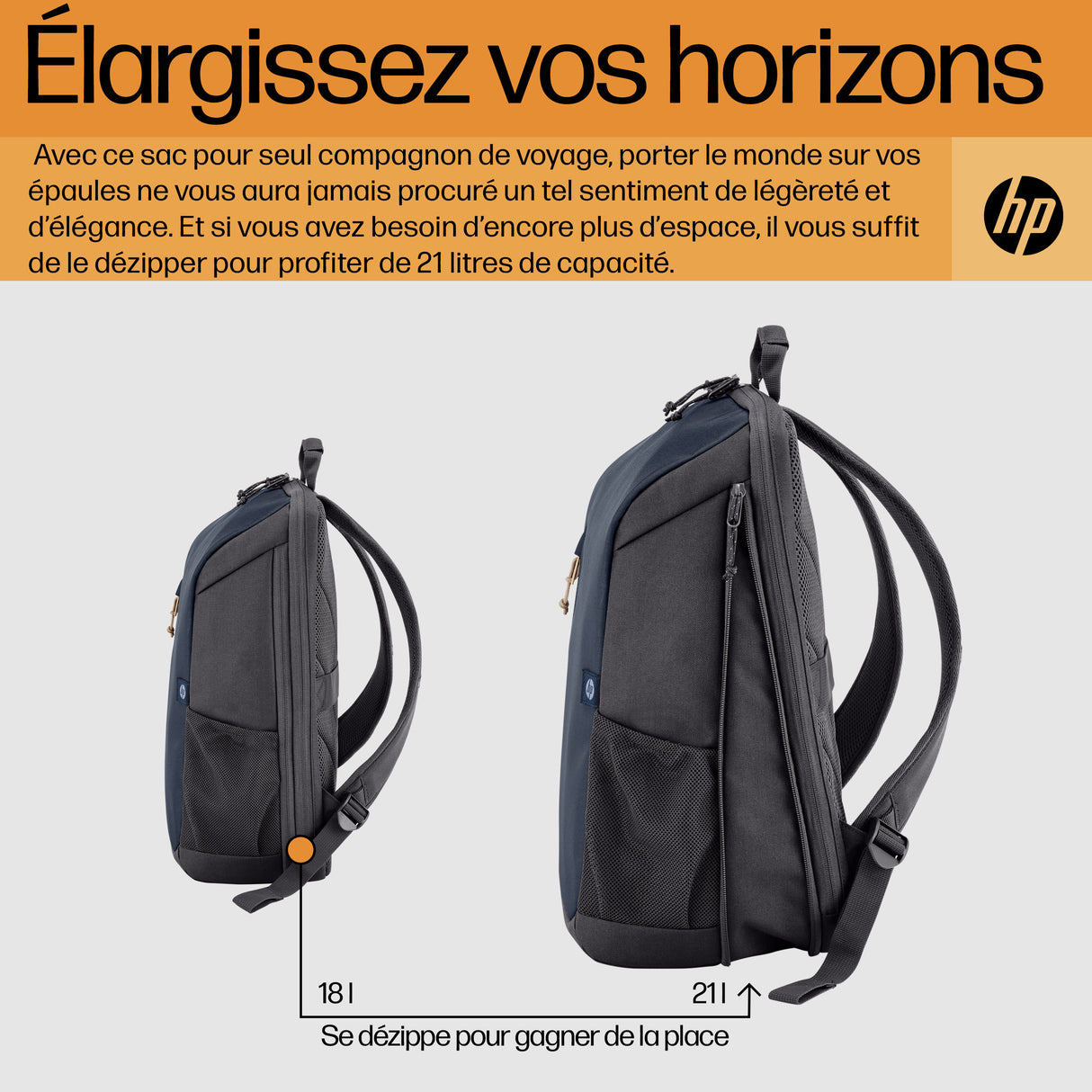 Sac à Dos Ordinateur Portable HP Travel 15,6"max (Noir)