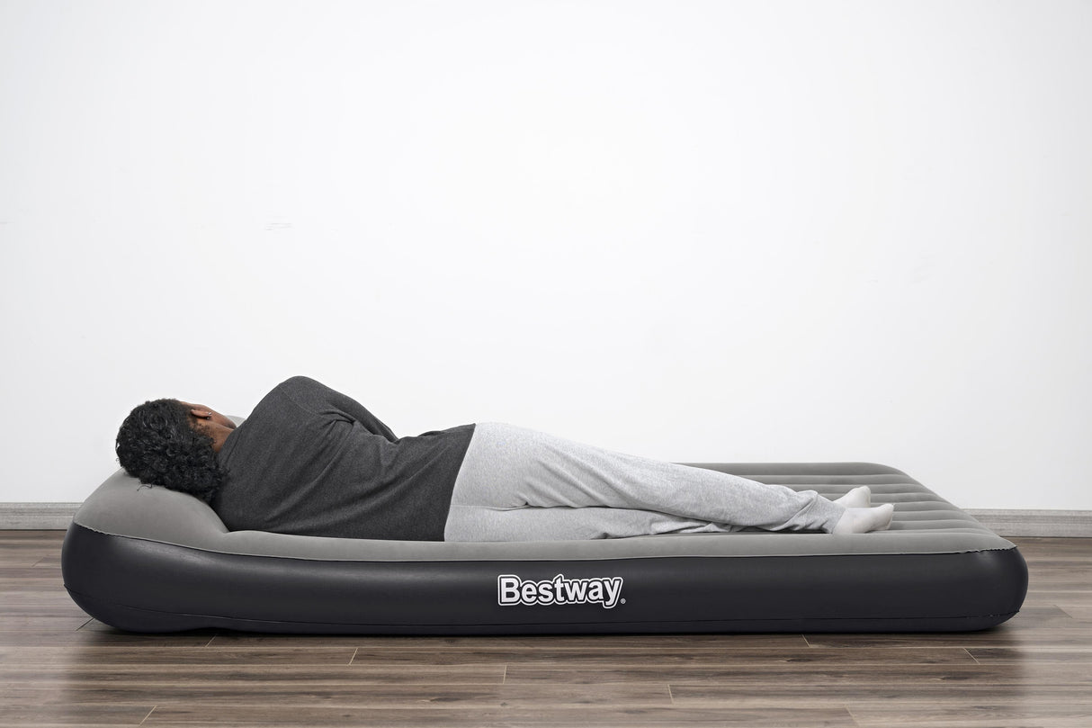 Matelas gonflable - BESTWAY - 671BS - Tritech Queen - 2 places, pompe USB intégrée, 2,03 m x 1,52 m x 30 cm