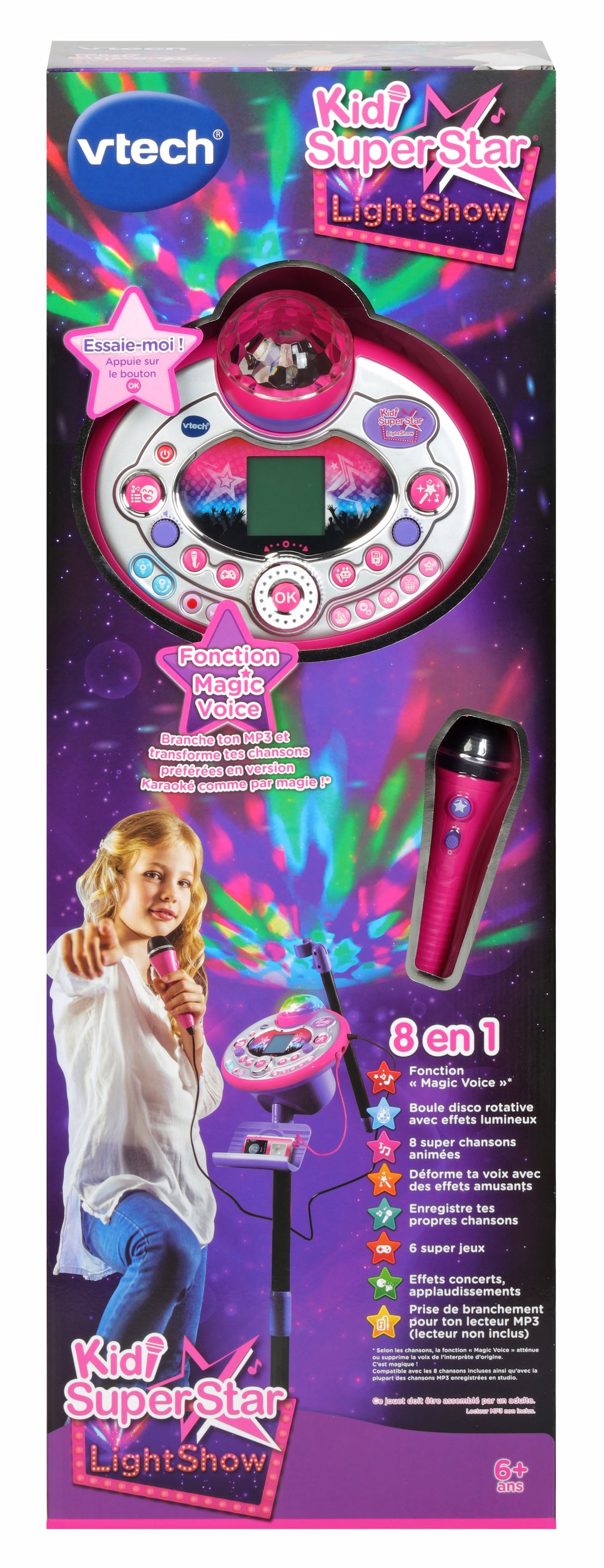 VTECH - Kidi Superstar Lightshow Rose - Micro Karaoké Enfant