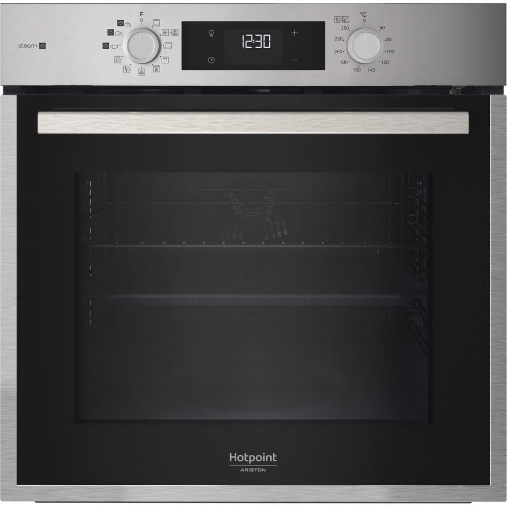 Four encastrable - Pyrolyse hydrolyse - Chaleur pulsée - HOTPOINT - HAO854PSX - Inox - 71 L - A++ - Fonction vapeur