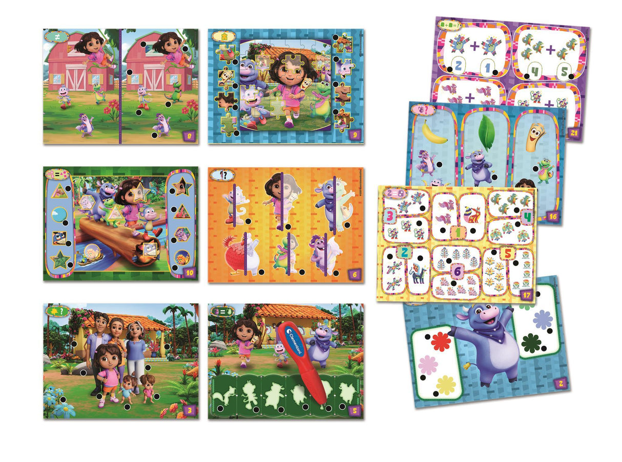Clementoni - Quizzy - Dora - Jeu avec stylo intéractif - Sonore et lumineux - Des 3ans