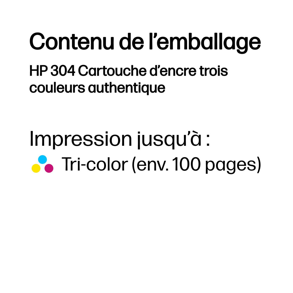 Cartouche d'encre HP 304 (3 Couleurs)