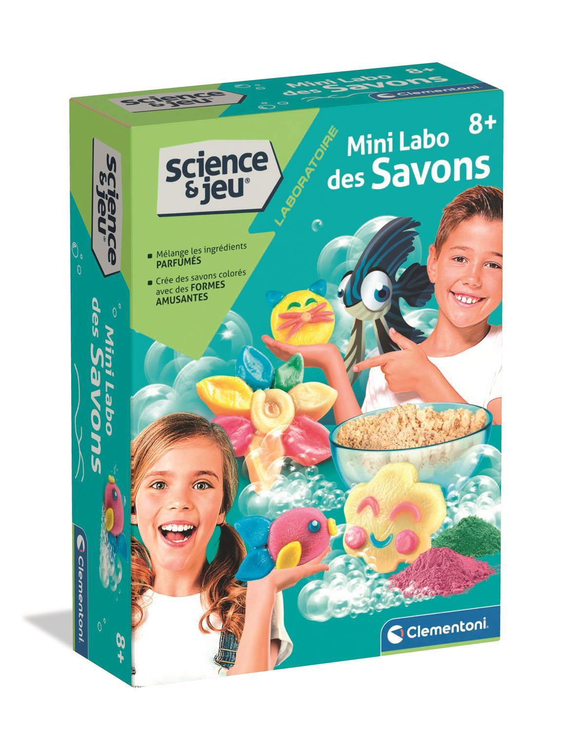 Clementoni - Jeu de science - Création de savons moelleux pour enfants - Ingrédients et ustensiles inclus - Des 8 ans
