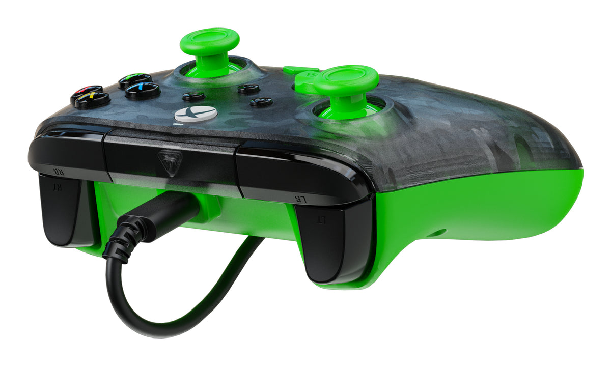 Manette de jeu - Xbox Series X|S, Xbox One et PC - Rematch Core - RGB - Filaire - Camouflage Noir / Vert - TURTLE BEACH