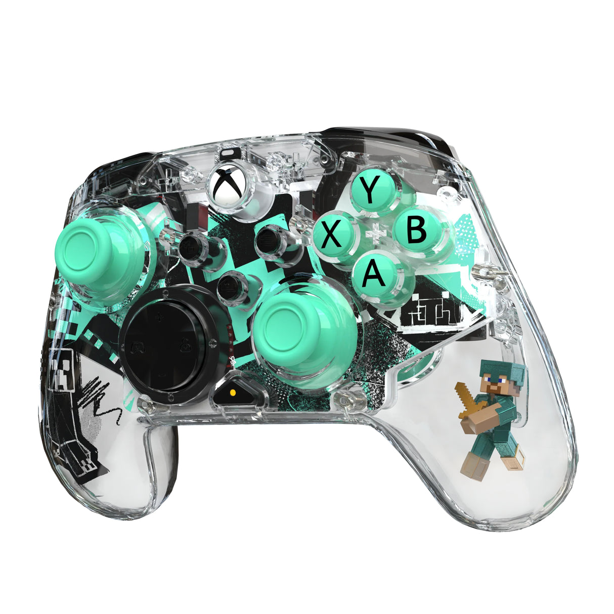 Manette de jeu - Xbox Series X|S, Xbox One et PC - Minecraft : Diamond - Sans fil - PDP - Transparent