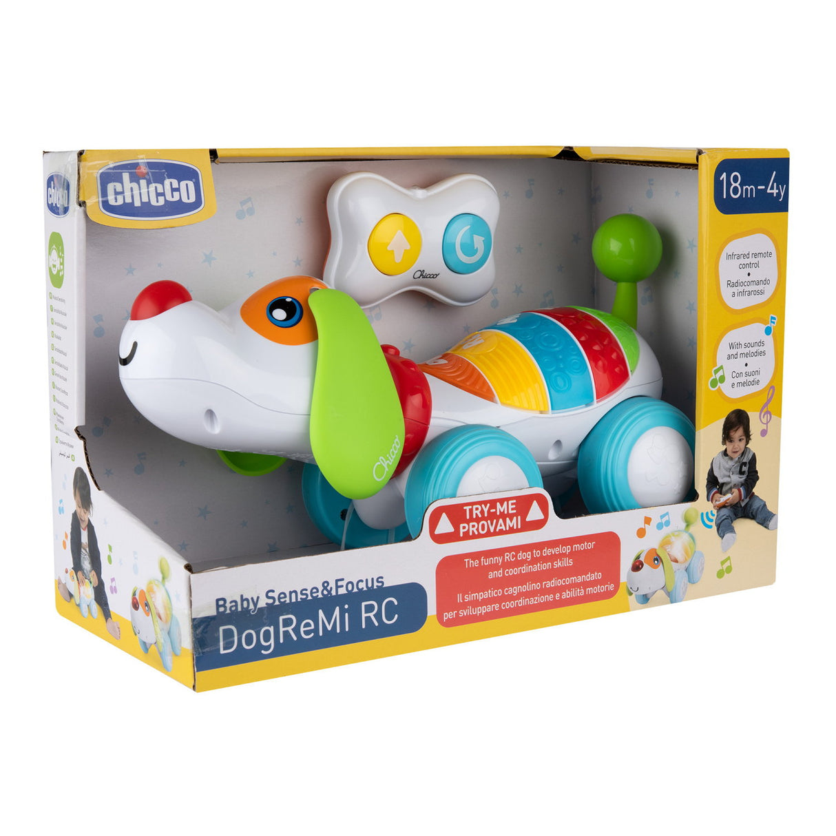 Jouet a tirer - Chicco - Chien Dog Ré Mi - Blanc - 18 mois - Intérieur