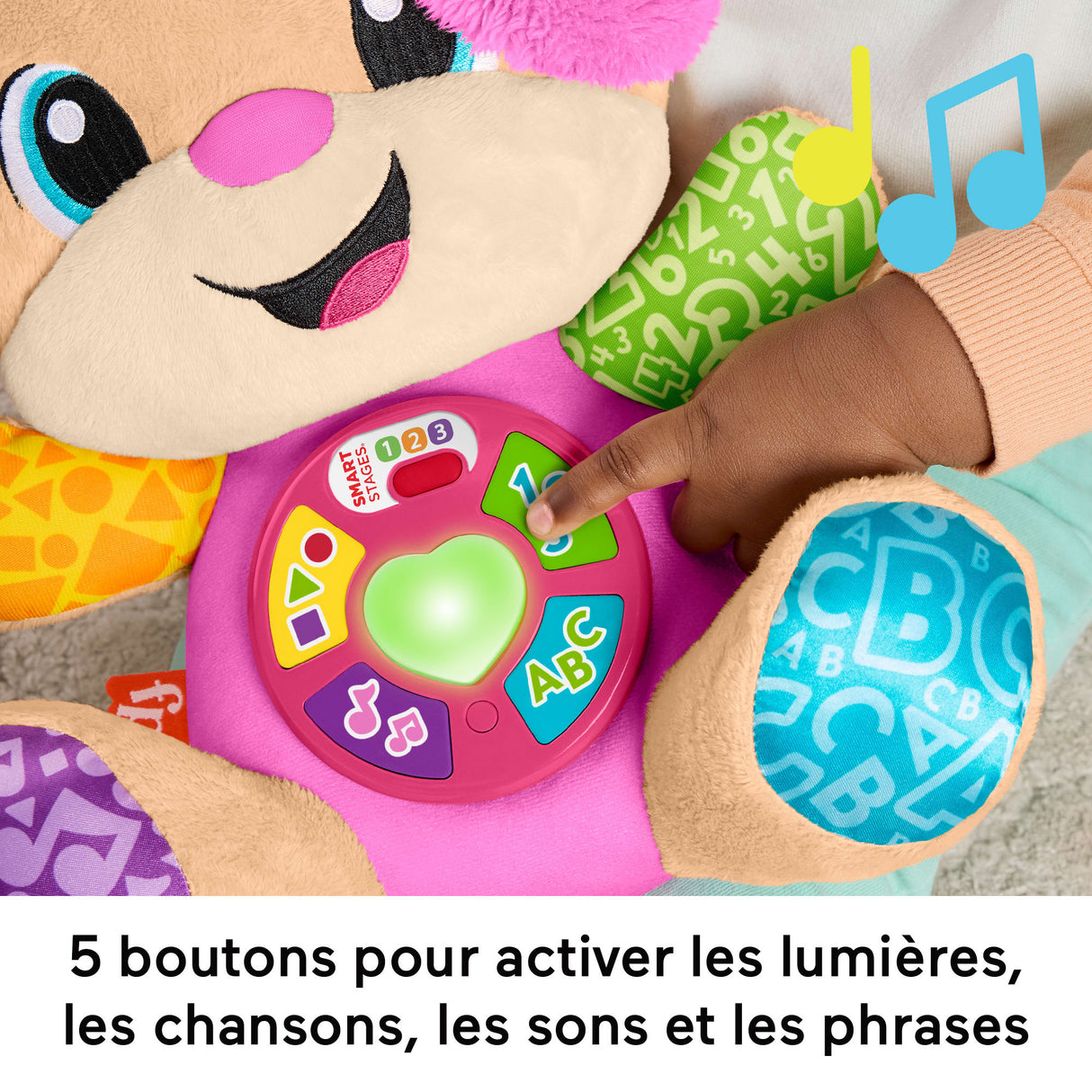 Fisher-Price-Rires Et Éveil-Sis Éveil Progressif-Peluche Musicale JFD31