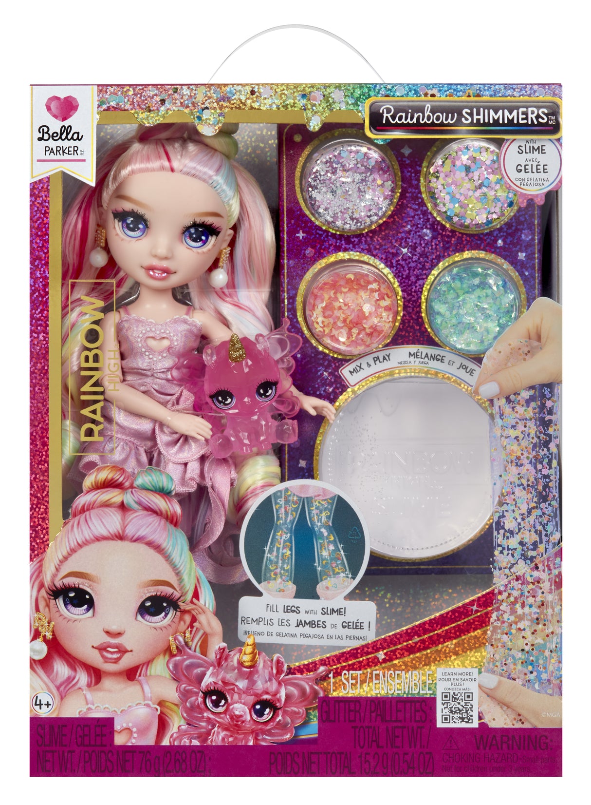 Rainbow High Rainbow Shimmers with Slime Fashion Doll - Bella (pink)