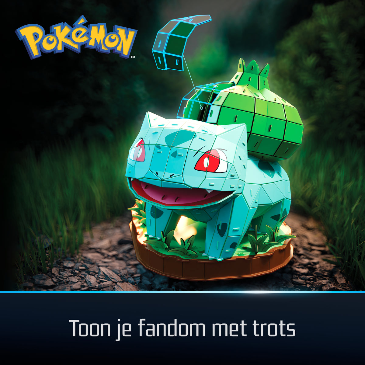 4D Build - Puzzle 3D - Bulbizarre Pokémon - 195 pieces - 24cm - des 12 ans