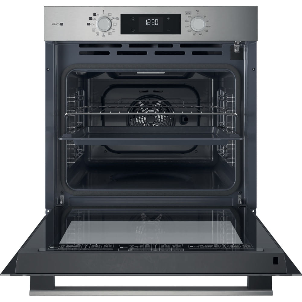 Four encastrable - Pyrolyse hydrolyse - Chaleur pulsée - HOTPOINT - HAO854PSX - Inox - 71 L - A++ - Fonction vapeur