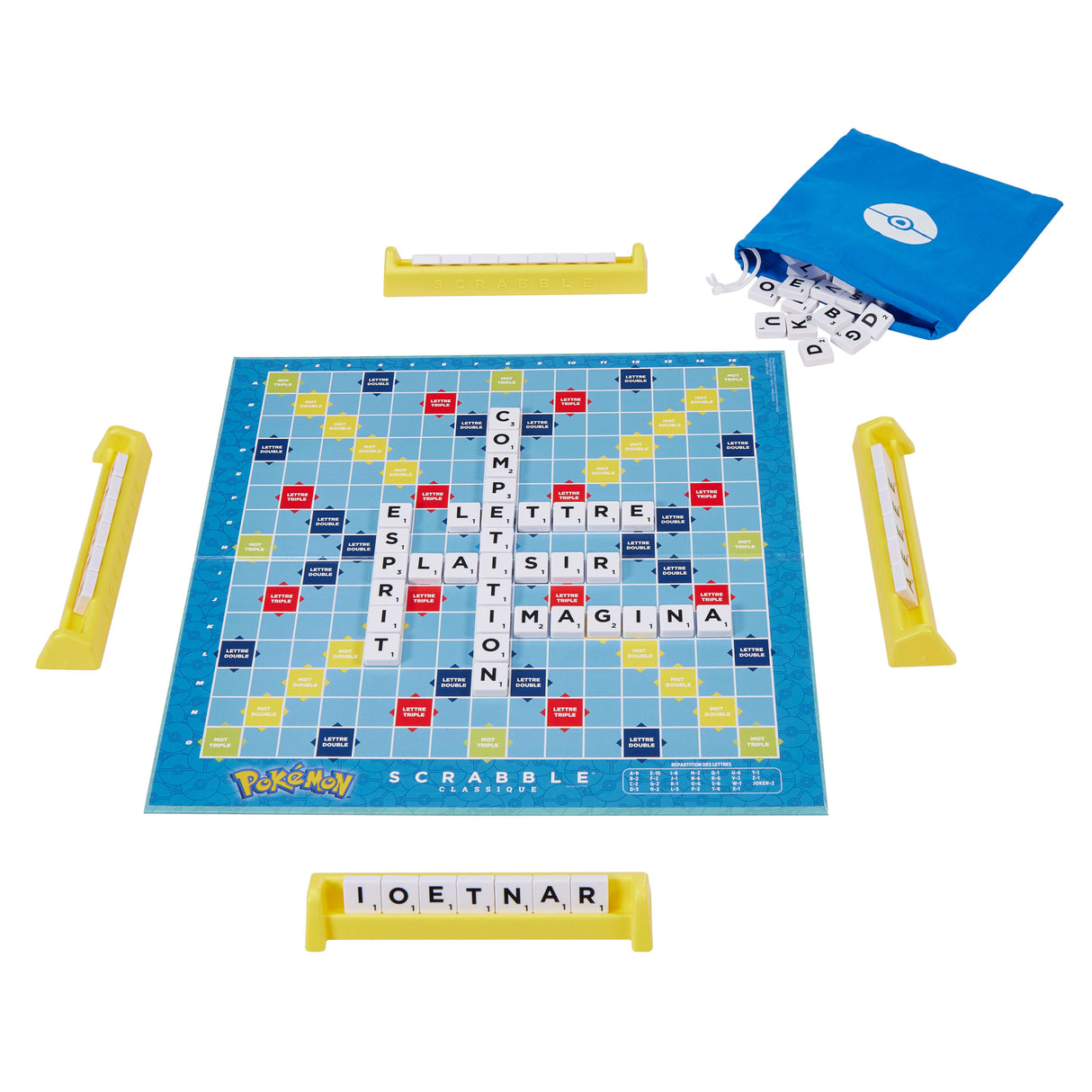 Scrabble Pokémon-Jeu de société familial avec 2 modes de jeu HXT27