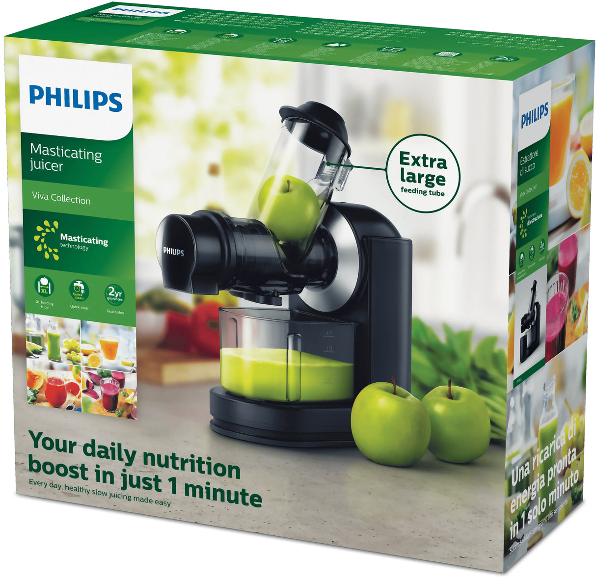 Extracteur de jus - PHILIPS - HR1889/70 - A cheminée XXL - 1L - 150W - Noir