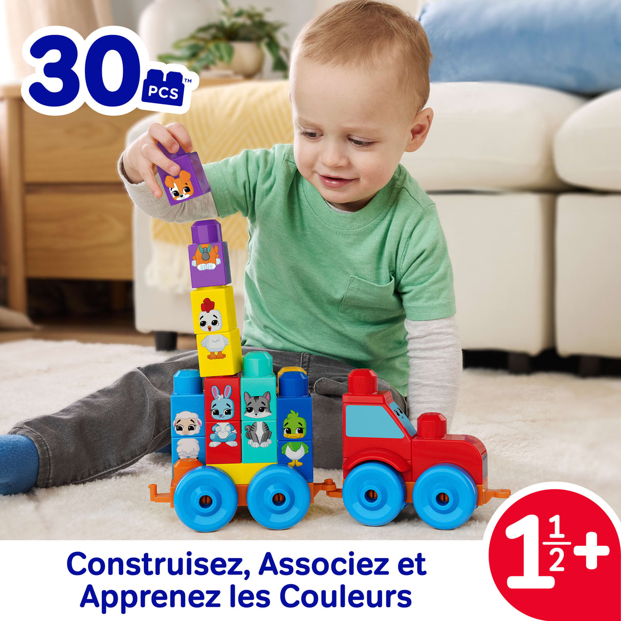 Le tracteur des animaux - des 1 an et demi - Mega Blocks - JKG33