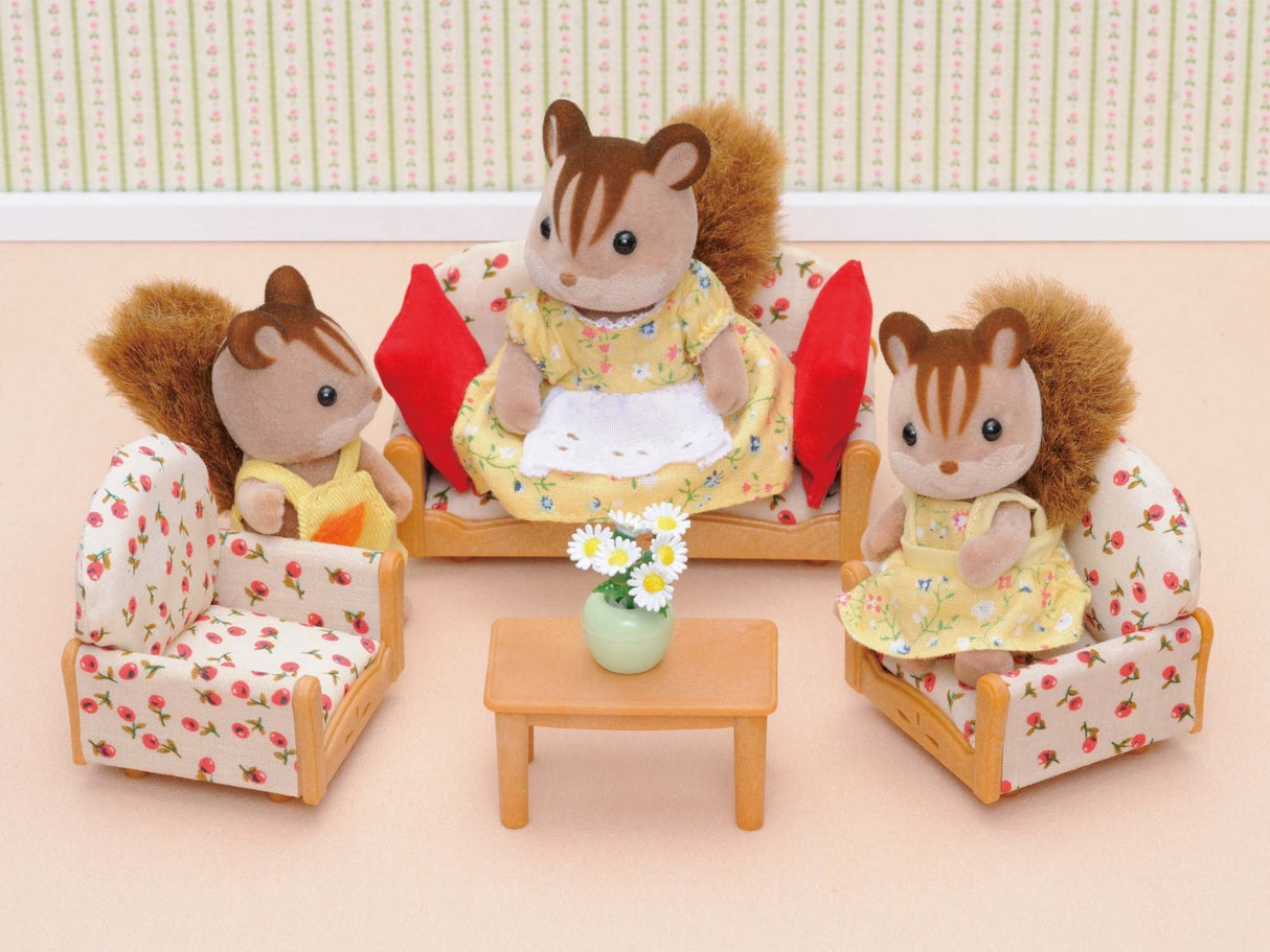 Le canapé, 2 fauteuils et table basse - Sylvanian Families - 4464