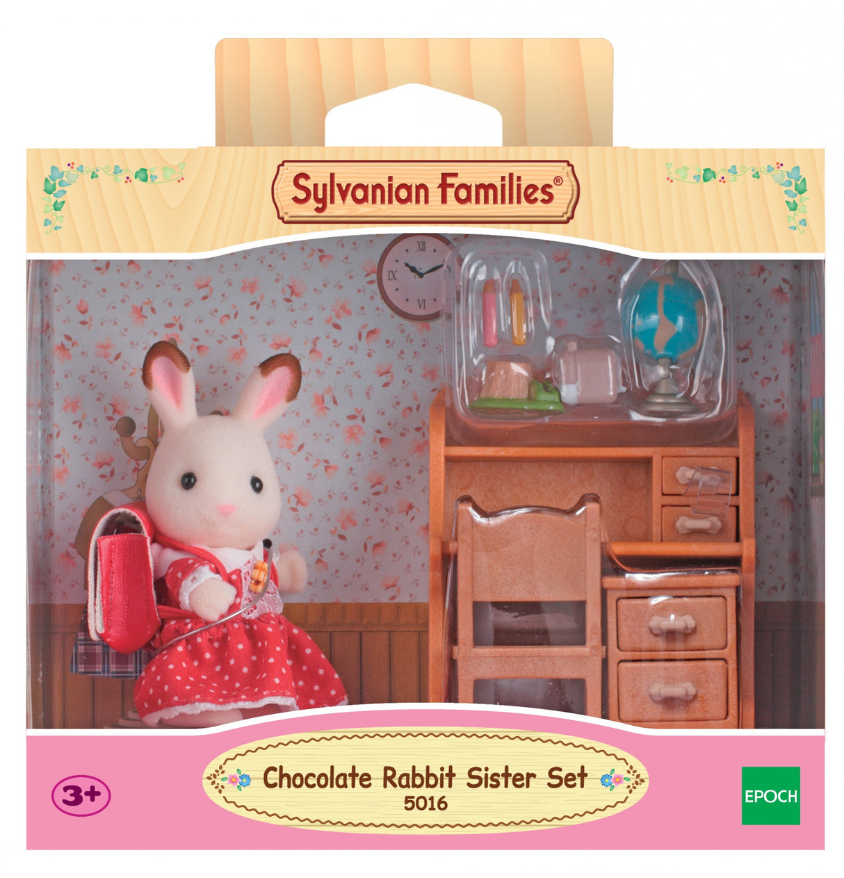 La fille Lapin Chocolat et bureau - Sylvanian Families - 5016