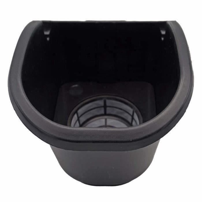 Jardiniere murale - Kit mural composé d'un support mural et de 4 pots (1 L) - Noir - Dim H 15 x L 60 cm - NATURE