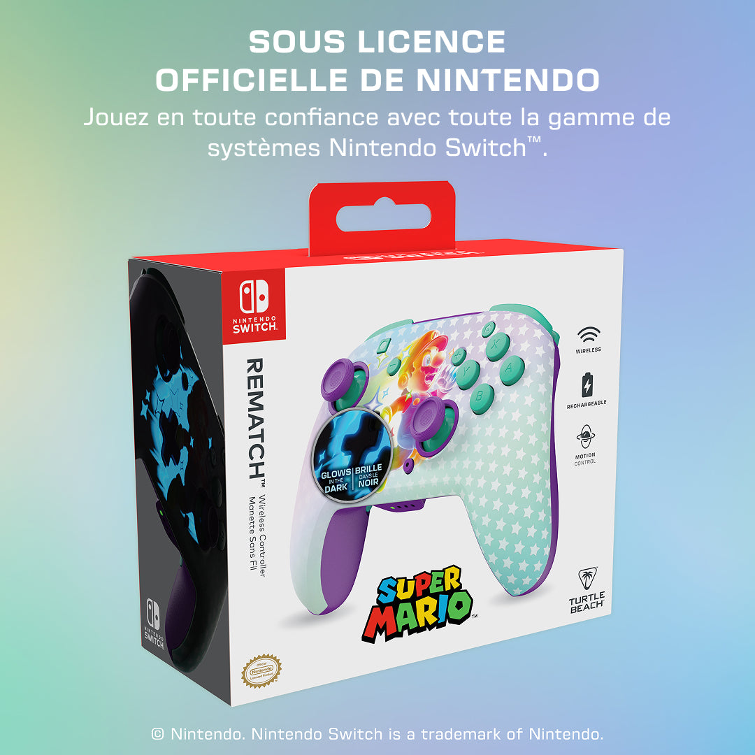 Manette gaming sans fil pour Nintendo Switch™ - TURTLE BEACH - TBC-8101-95 - Rematch™ Invincible Mario