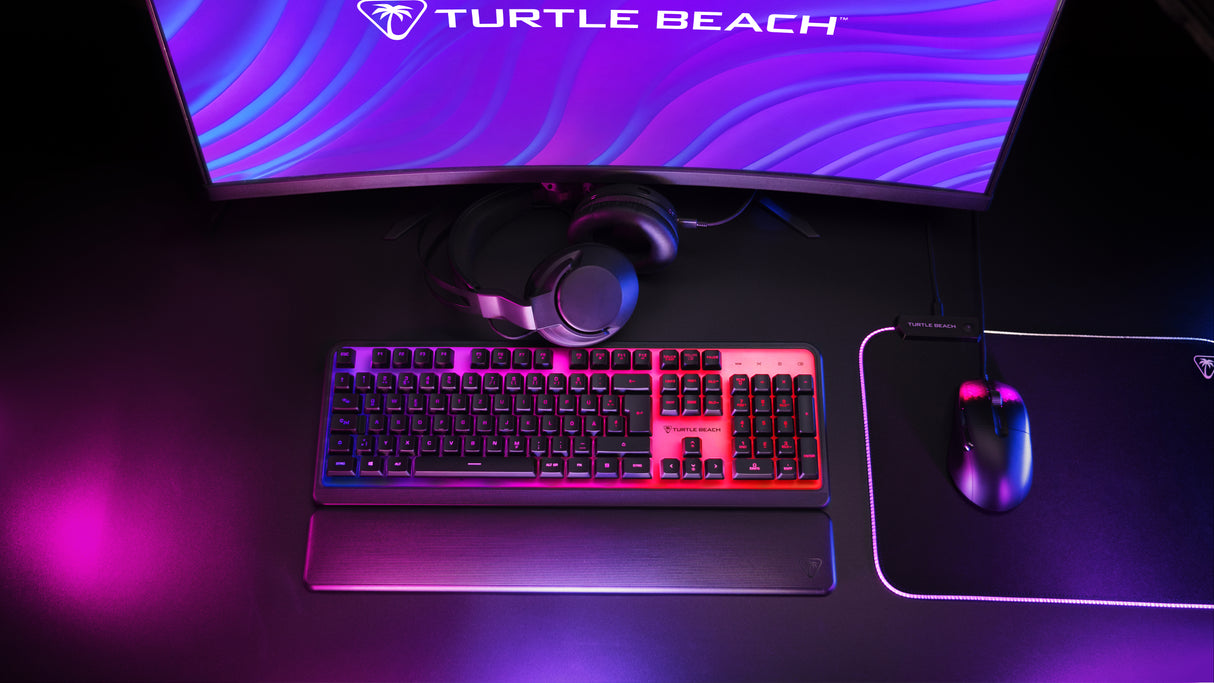 Clavier de jeu - Turtle Beach Magma - Membrane RGB - Noir, touches silencieuses, AIMO™ RGB