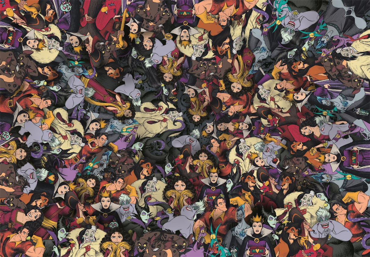 CLEMENTONI - Compact 1000 pieces - Impossible Disney Villains