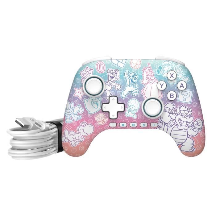 Manette de jeu - Nintendo Switch 2 - Royaume champignon - Filaire - Power A