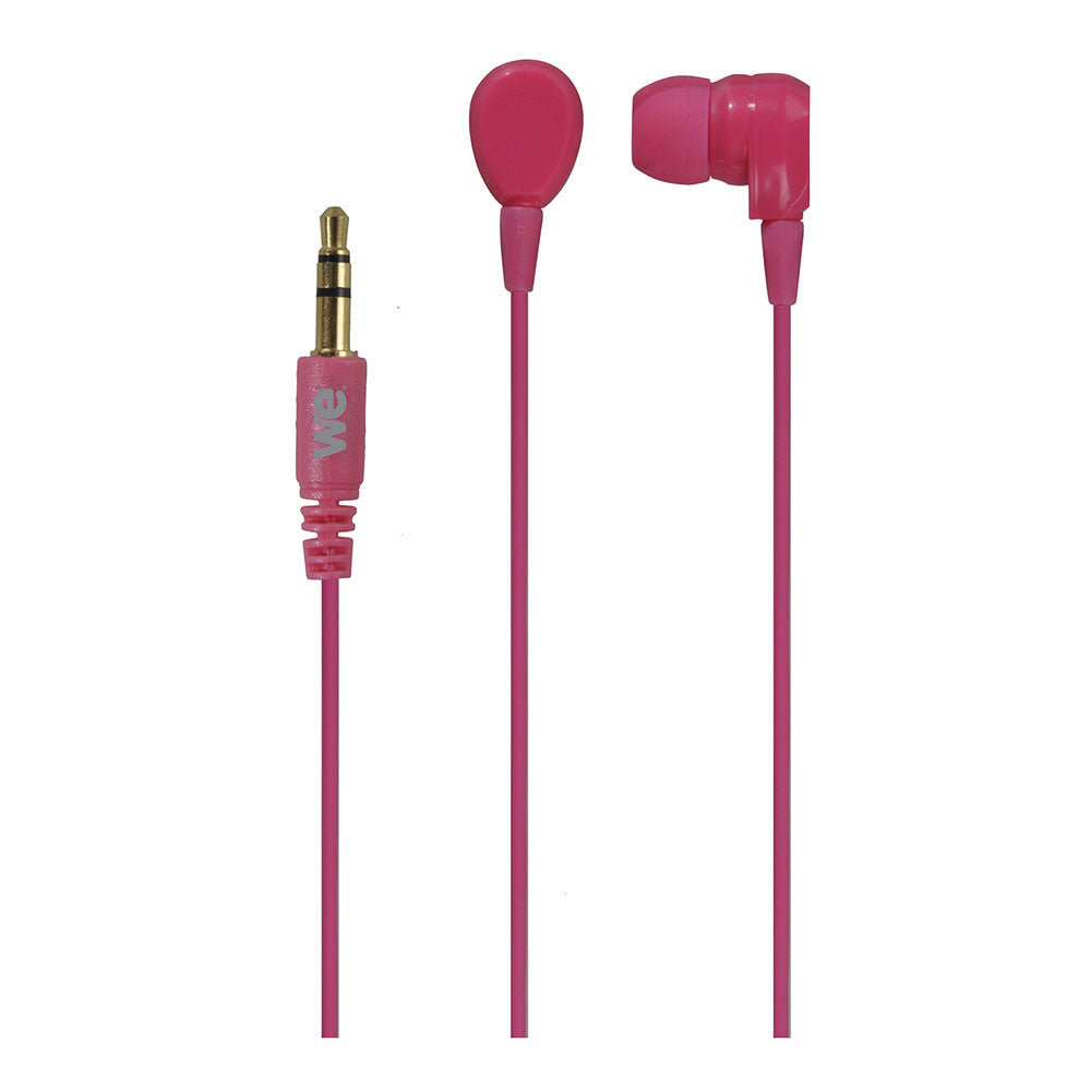 Ecouteurs fushia - 1.2m-jack 3.5mm diamètre driver: 10mm impédance 32Ohms sensib