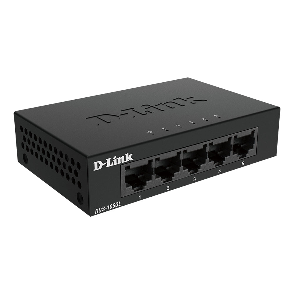 Switch 5 ports Gigabit - Métallique, connecteurs plastique - DLINK - DGS-105GLE