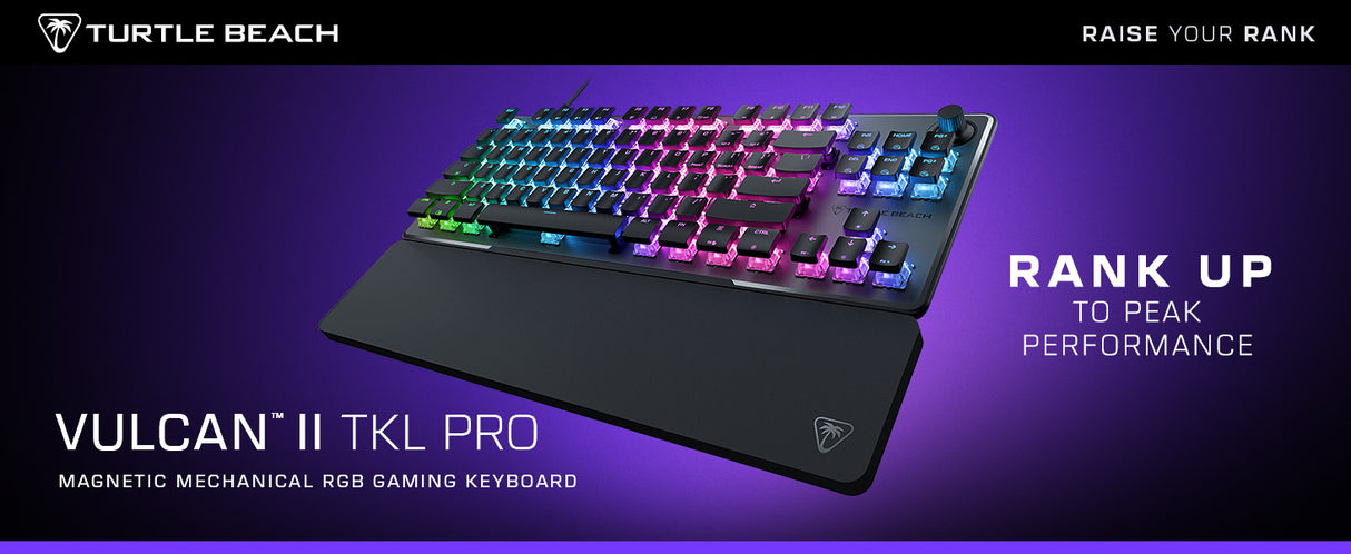 Clavier gaming RGB mécanique magnétique - TURTLE BEACH - Vulcan II TKL Pro - Noir